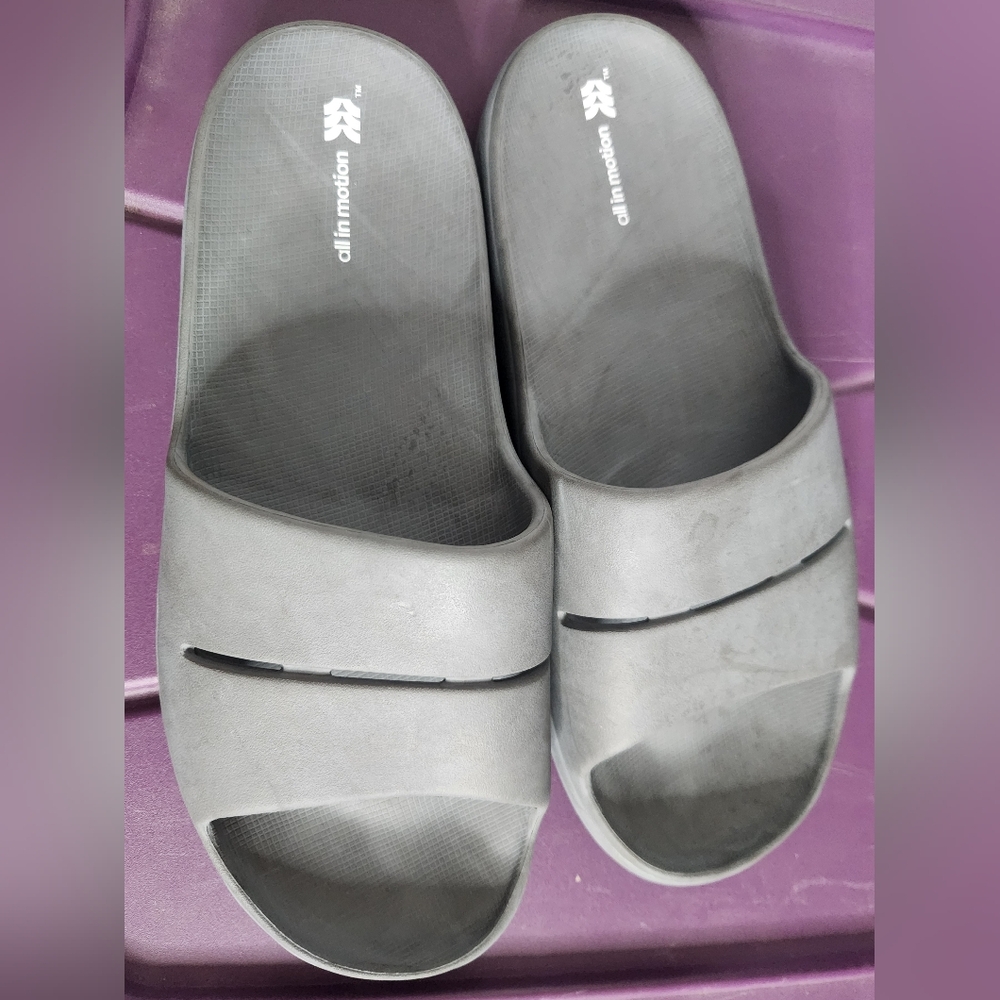 All In Motion Gray Slide Sandals - Picture 2 of 3